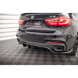 Maxton Design-Central Arriere Splitter (avec une barre verticale) BMW X6 M-Pack F16 