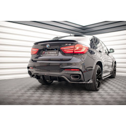Maxton Design-Central Arriere Splitter (avec une barre verticale) BMW X6 M-Pack F16 