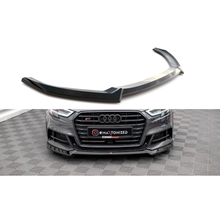 Maxton Design-Lame Du Pare-Chocs Avant V.3 Audi S3 / A3 S-Line Sportback 8V Facelift 