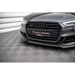 Maxton Design-Lame Du Pare-Chocs Avant V.3 Audi S3 / A3 S-Line Sportback 8V Facelift 