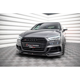 Maxton Design-Lame Du Pare-Chocs Avant V.3 Audi S3 / A3 S-Line Sportback 8V Facelift 