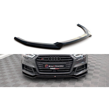 Maxton Design-Lame Du Pare-Chocs Avant V.2 Audi S3 / A3 S-Line Sportback 8V Facelift 
