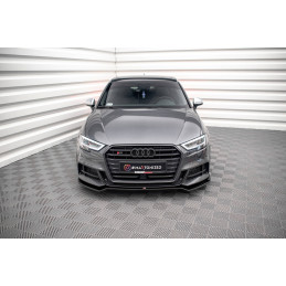 Maxton Design-Lame Du Pare-Chocs Avant V.2 Audi S3 / A3 S-Line Sportback 8V Facelift 