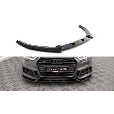Maxton Design-Lame Du Pare-Chocs Avant V.1 Audi S3 / A3 S-Line Sportback 8V Facelift 