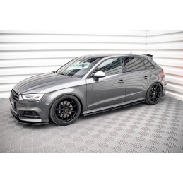 Maxton Design-Street Pro Rajouts Des Bas De Caisse Audi S3 / A3 S-Line Sportback 8V Facelift 