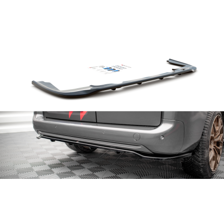 Maxton Design-Central Arriere Splitter (avec une barre verticale) Peugeot Partner Mk3 