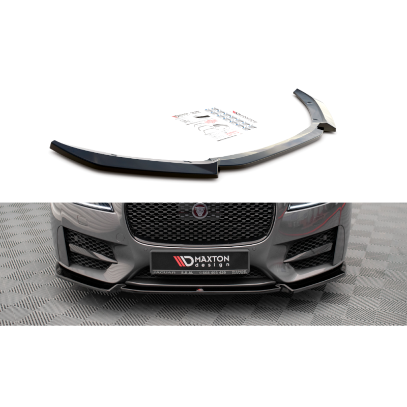 Maxton Design-Lame Du Pare-Chocs Avant V.2 Jaguar XF R-Sport Mk2 Maxton Design-Lame Du Pare-Chocs Avant V.2 Jaguar XF R-Sport Mk2
