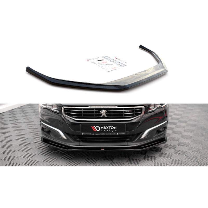 Maxton Design-Lame Du Pare-Chocs Avant V.2 Peugeot 508 GT Mk1 Facelift 