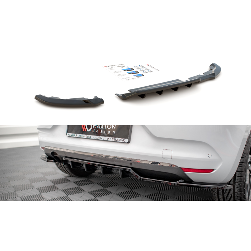 Maxton Design-Central Arriere Splitter (avec une barre verticale) Renault Clio Mk5 Maxton Design-Central Arriere Splitter (avec une barre verticale) Renault Clio Mk5