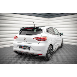 Maxton Design-Central Arriere Splitter (avec une barre verticale) Renault Clio Mk5 