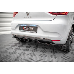 Maxton Design-Central Arriere Splitter (avec une barre verticale) Renault Clio Mk5 