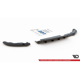 Maxton Design-Central Arriere Splitter (avec une barre verticale) Renault Clio Mk5 