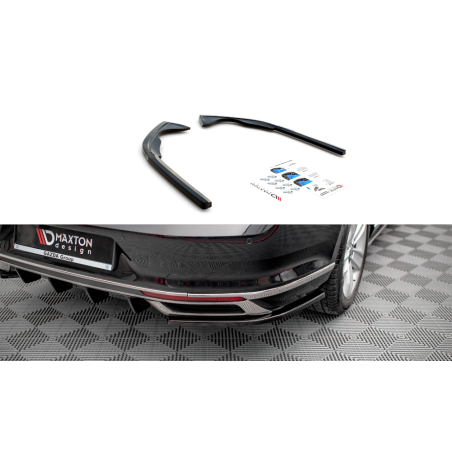Maxton Design-Lames De Pare-Chocs Arrière Latérales Volkswagen Passat B8 Facelift 