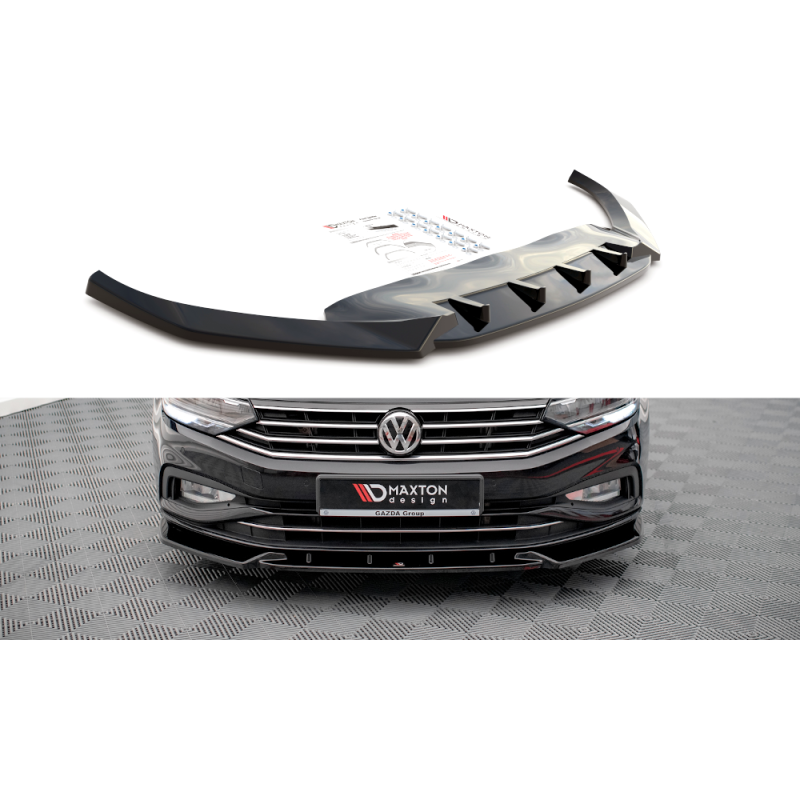 Maxton Design-Lame Du Pare-Chocs Avant V.2 Volkswagen Passat B8 Facelift Maxton Design-Lame Du Pare-Chocs Avant V.2 Volkswagen Passat B8 Facelift