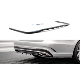 Maxton Design-Central Arriere Splitter (avec une barre verticale) Mercedes-Benz E AMG-Line Sedan W212 Facelift 