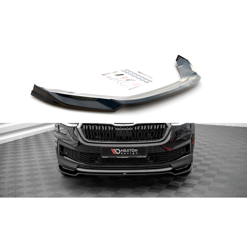 Maxton Design-Lame Du Pare-Chocs Avant V.2 Skoda Kodiaq Mk1 Facelift 