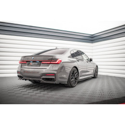Maxton Design-Central Arriere Splitter (avec une barre verticale) BMW 7 M-Pack G11 Facelift 