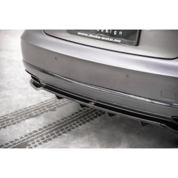 Maxton Design-Central Arriere Splitter (avec une barre verticale) Audi A8 D4 Facelift 