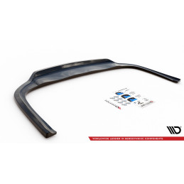 Maxton Design-Central Arriere Splitter (avec une barre verticale) Audi A8 D4 Facelift 