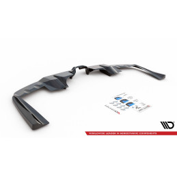 Maxton Design-Central Arriere Splitter (avec une barre verticale) Mercedes-AMG GLE Coupe C167 