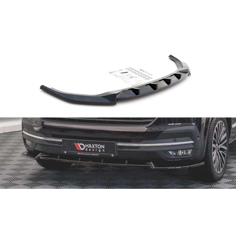 Maxton Design-Lame Du Pare-Chocs Avant V.1 Volkswagen T6 Facelift 