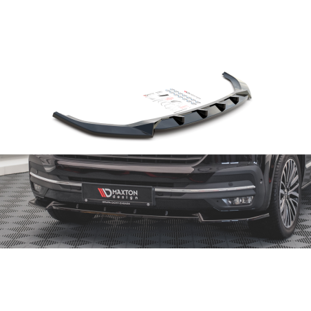 Maxton Design-Lame Du Pare-Chocs Avant V.1 Volkswagen T6 Facelift 