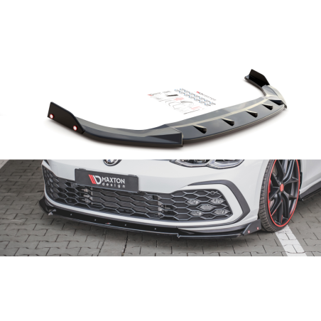 Maxton Design-Lame Du Pare-Chocs Avant V.3 + Ailerons Volkswagen Golf 8 GTI / R-Line 