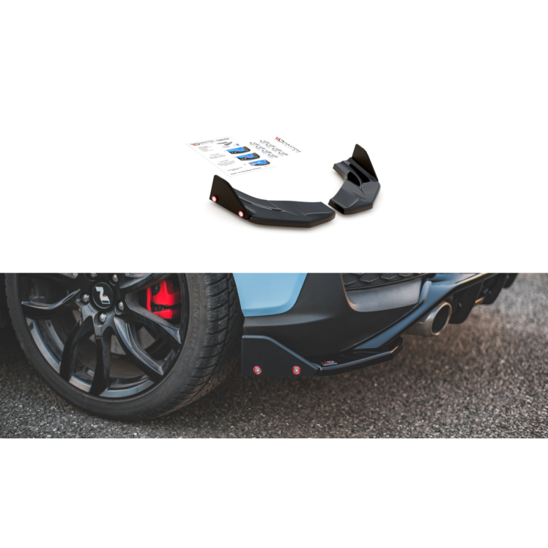 Maxton Design-Lames De Pare-Chocs Arrière Latérales V.7 + Ailerons Hyundai I30 N Mk3 Hatchback Maxton Design-Lames De Pare-Chocs Arrière Latérales V.7 + Ailerons Hyundai I30 N Mk3 Hatchback