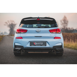 Maxton Design-Lames De Pare-Chocs Arrière Latérales V.7 + Ailerons Hyundai I30 N Mk3 Hatchback 