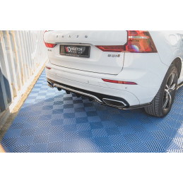 Maxton Design-Central Arriere Splitter (avec une barre verticale) Volvo XC60 Mk2 R-Design 