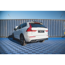 Maxton Design-Central Arriere Splitter (avec une barre verticale) Volvo XC60 Mk2 R-Design 