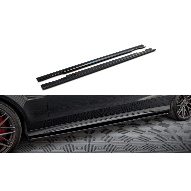 Maxton Design-Rajouts Des Bas De Caisse Mercedes-Benz E63 AMG / AMG-Line Sedan W212 Facelift 