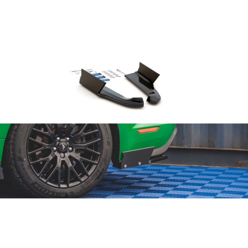 Maxton Design-Lames De Pare-Chocs Arrière Latérales V.1 + Ailerons Ford Mustang GT Mk6 Facelift Maxton Design-Lames De Pare-Chocs Arrière Latérales V.1 + Ailerons Ford Mustang GT Mk6 Facelift