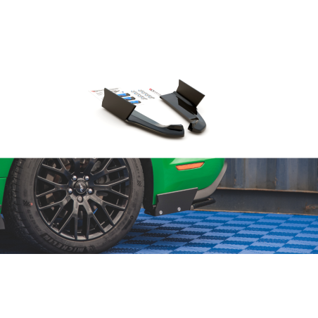 Maxton Design-Lames De Pare-Chocs Arrière Latérales V.1 + Ailerons Ford Mustang GT Mk6 Facelift 