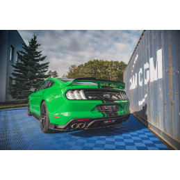 Maxton Design-Lames De Pare-Chocs Arrière Latérales V.1 + Ailerons Ford Mustang GT Mk6 Facelift 