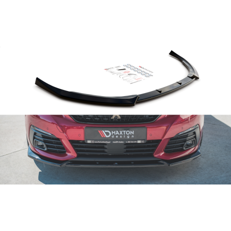 Maxton Design-Lame Du Pare-Chocs Avant V.1 Peugeot 308 GT Mk2 Facelift 