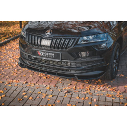 Maxton Design-Lame Du Pare-Chocs Avant Skoda Karoq Sportline 