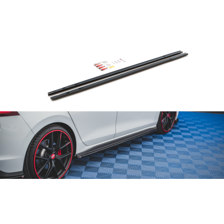 Maxton Design-Rajouts Des Bas De Caisse Volkswagen Golf 8 GTI / GTI Clubsport / R-Line 