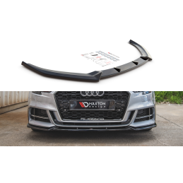 Maxton Design-Lame Du Pare-Chocs Avant V.3 Audi S3 / A3 S-Line 8V FL Sedan 