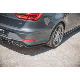 Maxton Design-Lames De Pare-Chocs Arrière Latérales V.2 Seat Leon Cupra Mk3 FL Sportstourer 