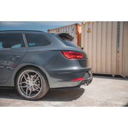 Maxton Design-Lames De Pare-Chocs Arrière Latérales V.2 Seat Leon Cupra Mk3 FL Sportstourer 