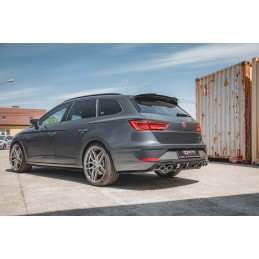 Maxton Design-Lames De Pare-Chocs Arrière Latérales V.2 Seat Leon Cupra Mk3 FL Sportstourer 