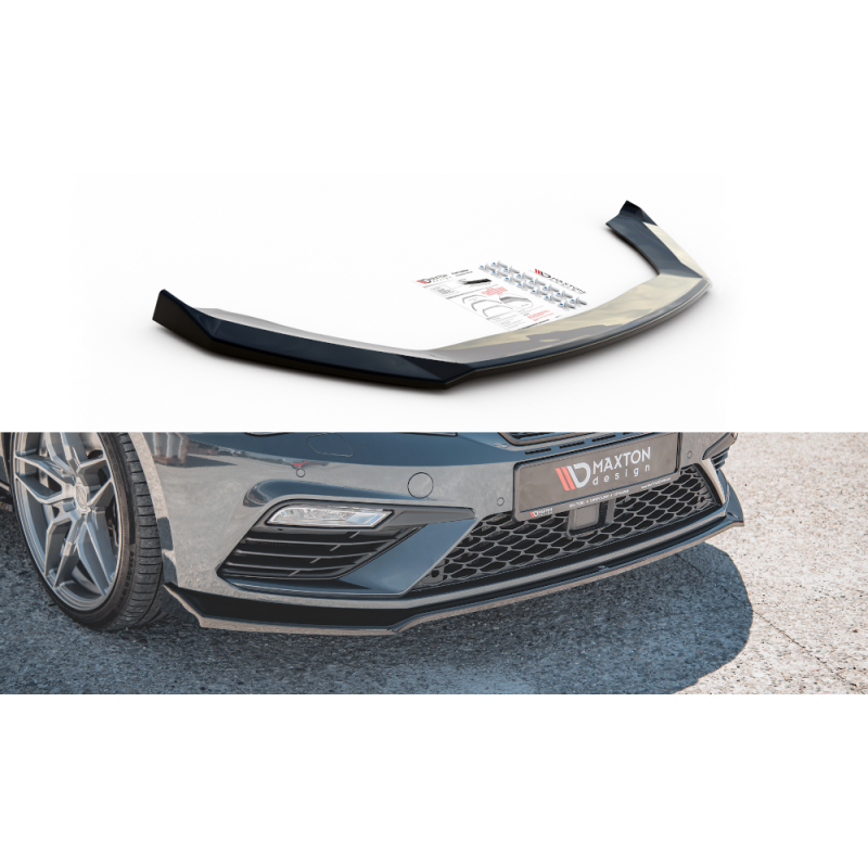 Maxton Design-Lame Du Pare-Chocs Avant V.7 Seat Leon Cupra / FR Mk3 FL Maxton Design-Lame Du Pare-Chocs Avant V.7 Seat Leon Cupra / FR Mk3 FL