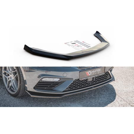Maxton Design-Lame Du Pare-Chocs Avant V.7 Seat Leon Cupra / FR Mk3 FL 