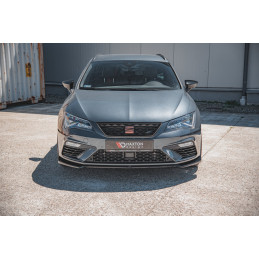 Maxton Design-Lame Du Pare-Chocs Avant V.7 Seat Leon Cupra / FR Mk3 FL 