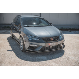 Maxton Design-Lame Du Pare-Chocs Avant V.7 Seat Leon Cupra / FR Mk3 FL 