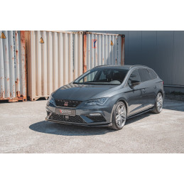 Maxton Design-Lame Du Pare-Chocs Avant V.7 Seat Leon Cupra / FR Mk3 FL 