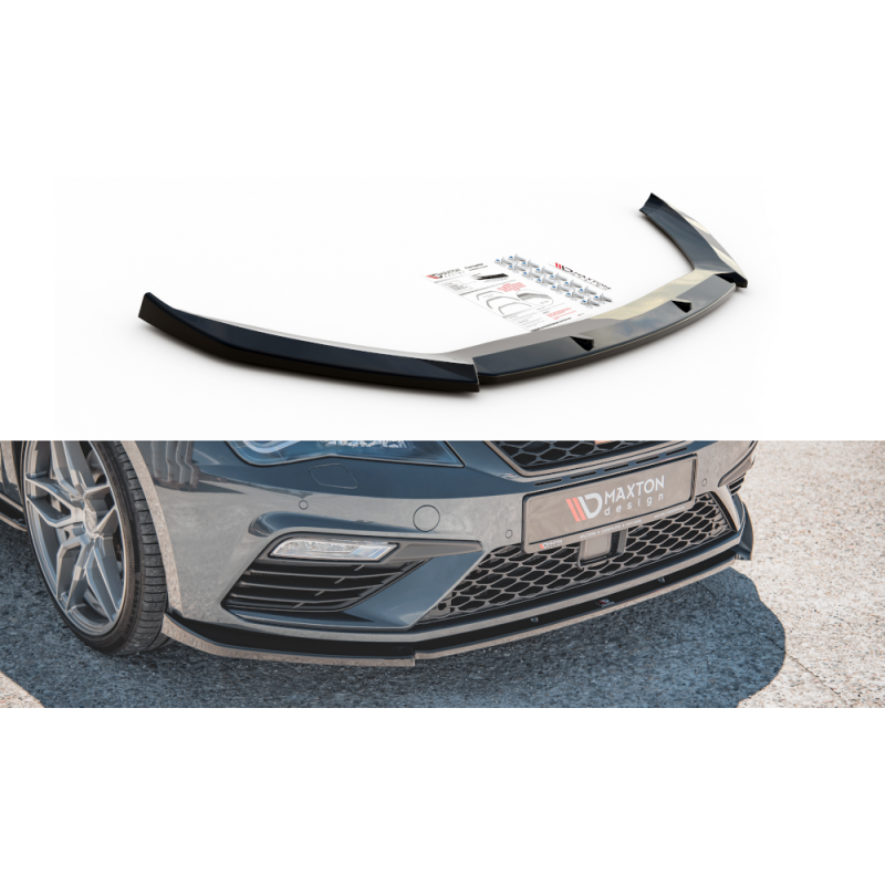 Maxton Design-Lame Du Pare-Chocs Avant V.6 Seat Leon Cupra / FR Mk3 FL Maxton Design-Lame Du Pare-Chocs Avant V.6 Seat Leon Cupra / FR Mk3 FL
