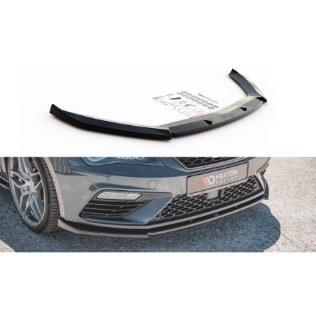 Maxton Design-Lame Du Pare-Chocs Avant V.6 Seat Leon Cupra / FR Mk3 FL 