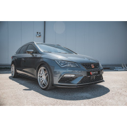 Maxton Design-Lame Du Pare-Chocs Avant V.6 Seat Leon Cupra / FR Mk3 FL 